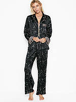 Розмір L (48-50). Чорна жіноча сатинова піжама Victoria's Secret (Вікторія Сікрет) оригінал, США