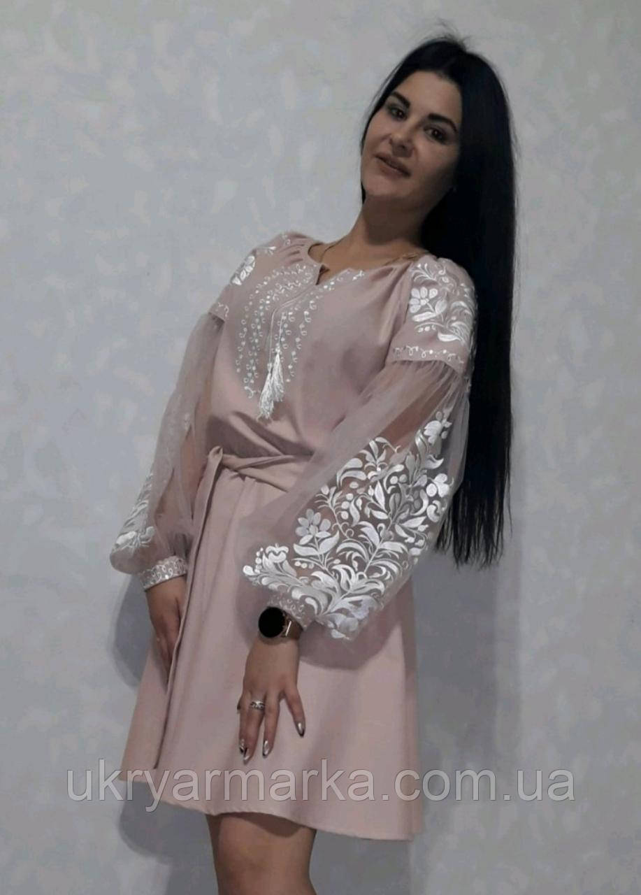 Вишите плаття "Випускниця" - молодіжне коротке плаття бохо, фото 1