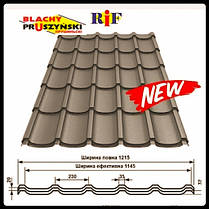 Металочерепиця RIF (Ріф) RAL 9005 Прушинськи 0,5, фото 2