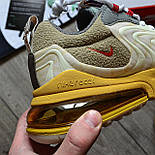 Чоловічі кросівки Nike Air Max 270 React Travis Scott бежеві осінь-весна демісезонні. Живе фото. топ, фото 8