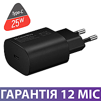 Сетевое зарядное устройство ColorWay Power Delivery порт PPS USB Type-C (25W) черное (CW-CHS033PD-BK)