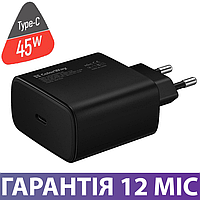 Сетевое зарядное устройство ColorWay Power Delivery порт PPS USB Type-C (45W) черное (CW-CHS034PD-BK)