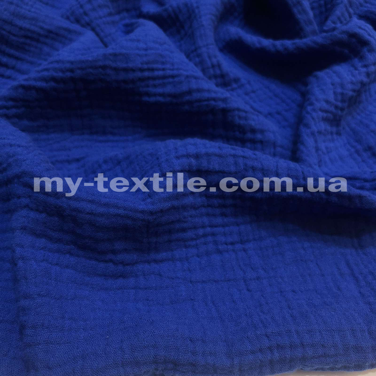 Тканина Муслін жатка однотонний двошаровий Електрик, фото 1