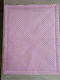 Плюшевий рожевий конверт ковдру "it's a girl" на виписку з пологового будинку для дівчинки, фото 3