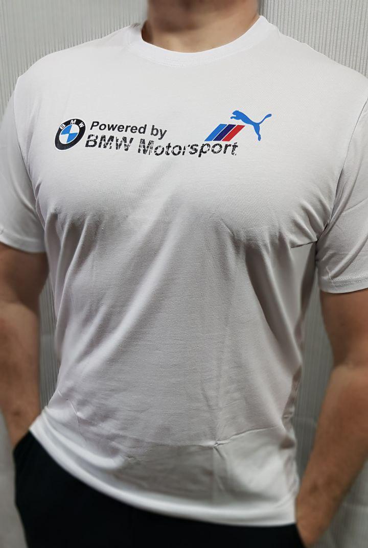 Мужская спортивная футболка Puma BMW черная трикотаж коттон - фото 5 - id-p1419812212