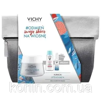 Vichy Liftactiv Supreme Set Набір Крем Від Зморшки 50 мл + Бустер 10 мл + Міцелярна Вода 100 мл Доставка з ЄС