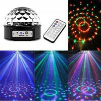 Диско шар Bluetooth MP3 LED Crystall Magic Ball Light светомузыка с пультом