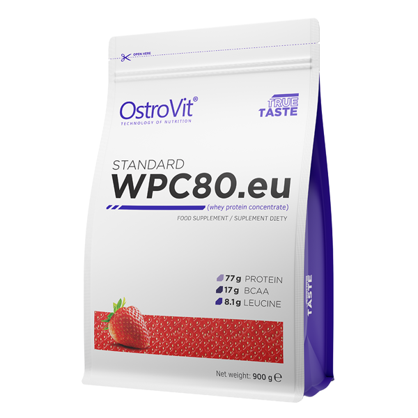 Протеїн Standard WPC80.eu OstroVit 900 г Полуниця