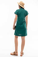 Коротке лляне сукня-сафарі на ґудзиках Dorin (42-52р) у кольорах, фото 3