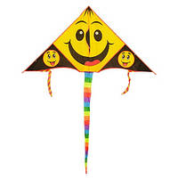 Повітряний змій M 2980 з хвостом 200 см  Смайлик