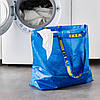 Міцна господарська еко-сумка IKEA FRAKTA 45x18x45 см/36 л синя сумка ІКЕА ФРАКТА, фото 4