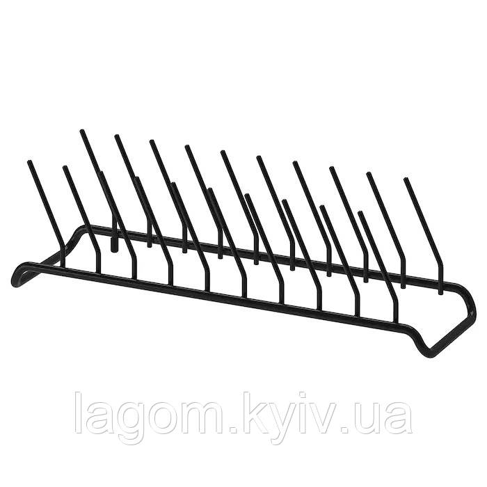Подставка- сушилка для тарелок IKEA RINNIG стальной черный держатель для 9 тарелок ИКЕА РІННІГ