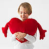 Декоративна подушка-іграшка серце з ручками 40x101 см IKEA FAMNIG HJÄRTA м'яка плюшева ІКЕА ФАМНІГ ЄРТА, фото 3