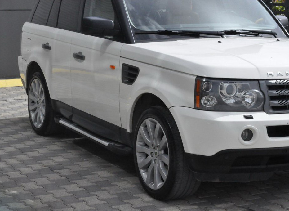 Бокові пороги,підніжки Allmond Grey (2 шт., алюміній) для мод. Range Rover Sport 2005-2013рр.