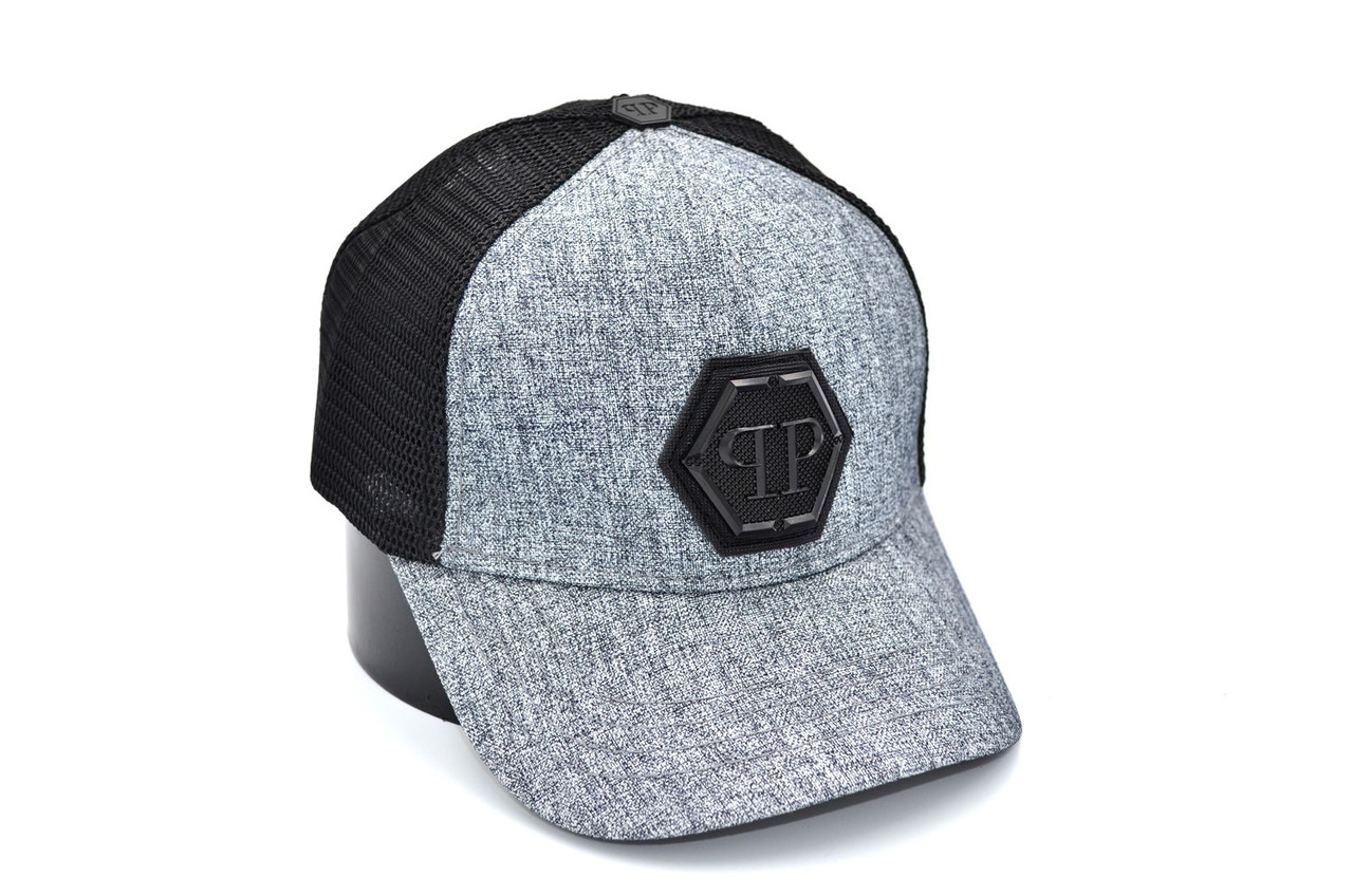 Дитяча Бейсболка тракер-сітка Classic Philipp Plein 53-55cm Світло-сірий меланж (CL 30319-76)