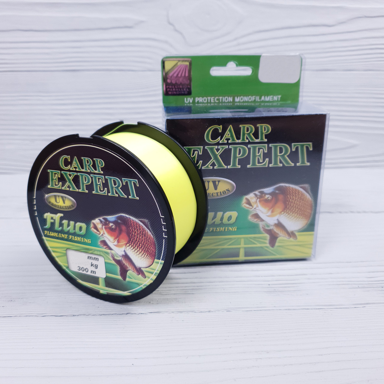 Волосінь для риболовлі на коропа Carp Expert Fluo Yellow 300м 0.40мм
