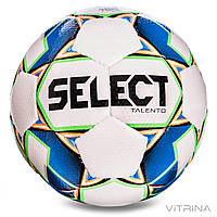 Футбольний м'яч №4 Select Talento WB (FPUS 1400, білий-синій)