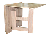Вузький стіл-книжка кухонний Лайт 140х70х75 см трансформер-складаний 8 см з дсп дуб-сонома, фото 8