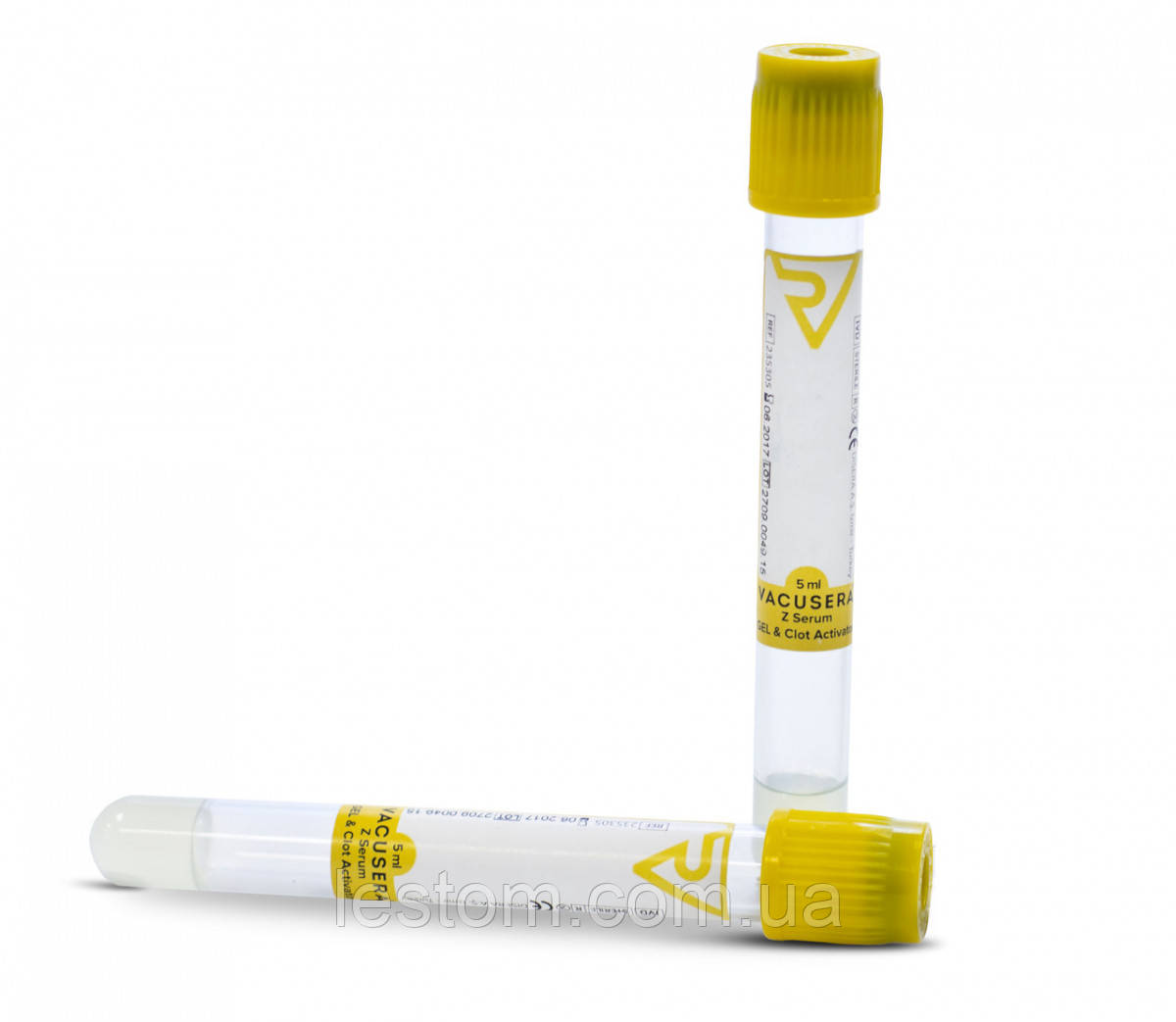 Пробірка 3,5 мл з гелем та активатором згортання, вакуумна Vacusera золотиста 13x75мм