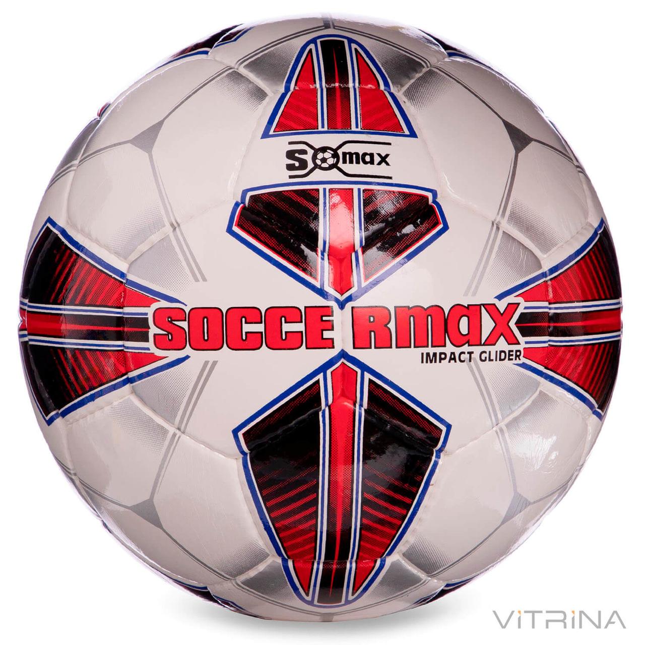 Футбольный мяч профессиональный №5 SoccerMax FIFA FB-0005 (PU, белый-красный)
