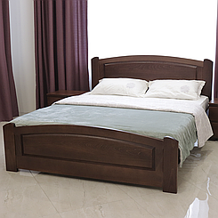 Ліжко дерев'яне двоспальне Едель (масив бука)