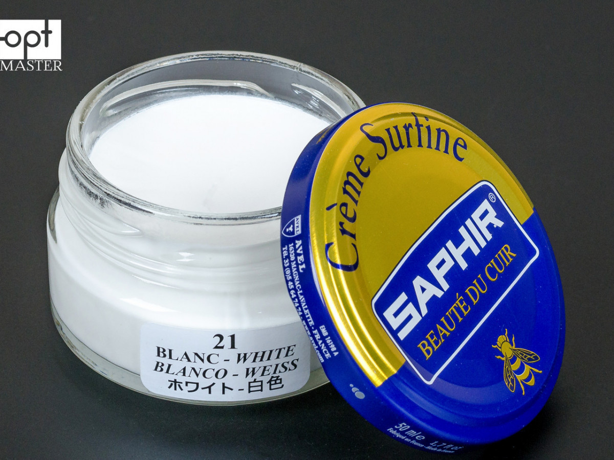 Увлажняющий крем для обуви Saphir Creme Surfine, цв. белый (21), 50 мл (0032) - фото 1 - id-p515437879