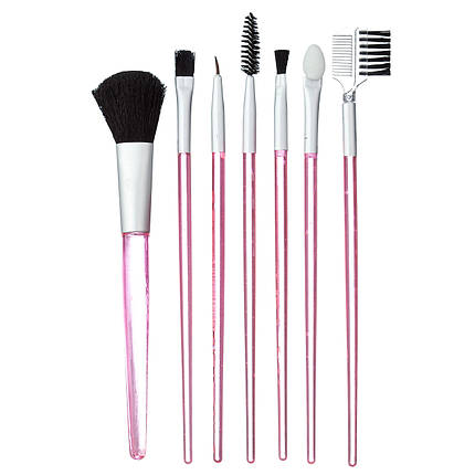 Набір кистей для макіяжу Salon Professional, 7 шт. рожеві, фото 1