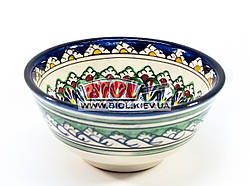 Миска вузбекська глибока 16х7,5 см 600 мл, ручний розпис (варіант 2)