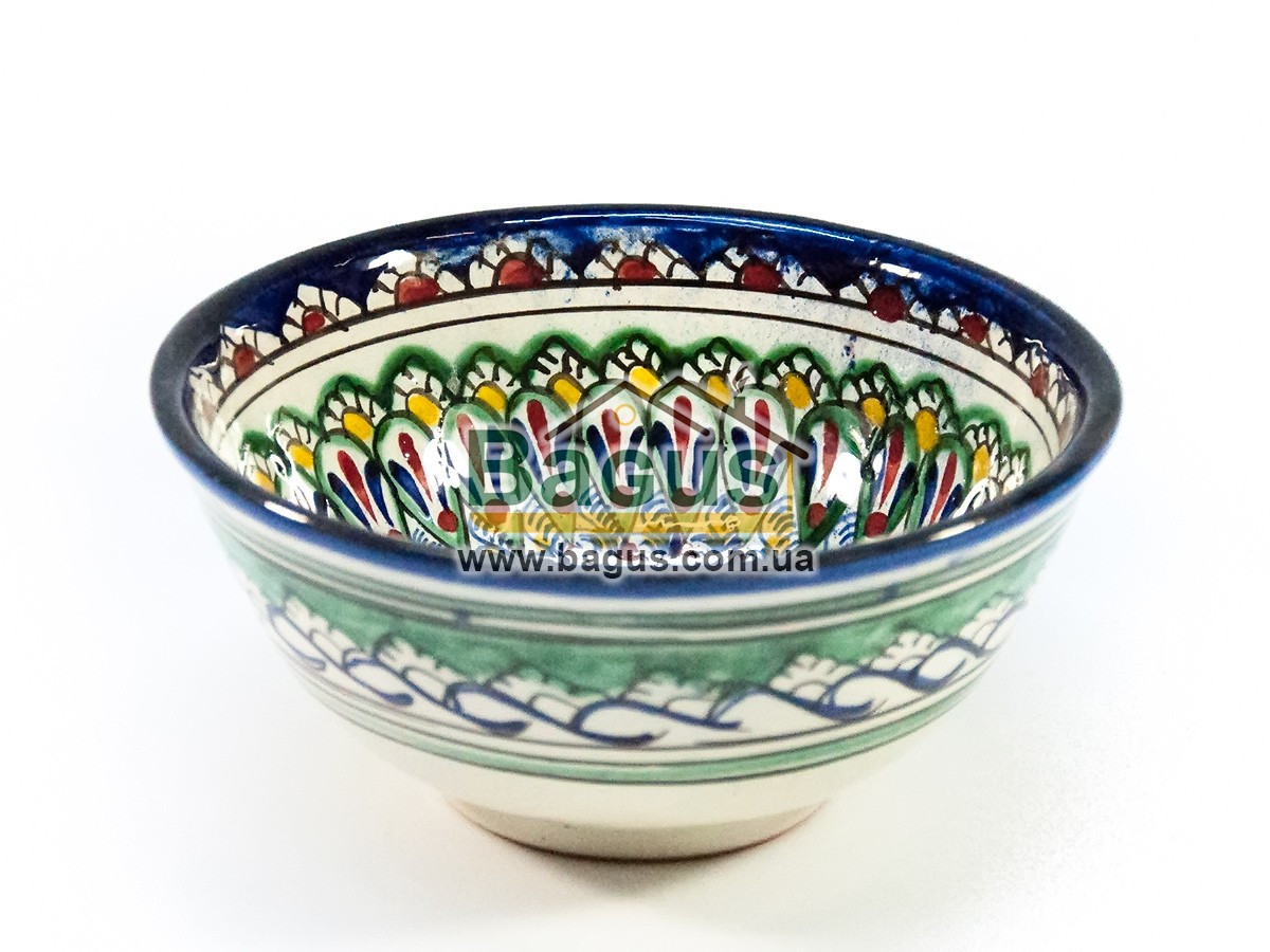 Салатник узбецький (глибока тарілка супова миска узбецька) 600мл, d-16см h-7,5 см ручна робота 1607-04