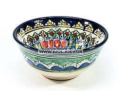 Миска вузбекська глибока 16х7,5 см 600 мл, ручний розпис (варіант 11)