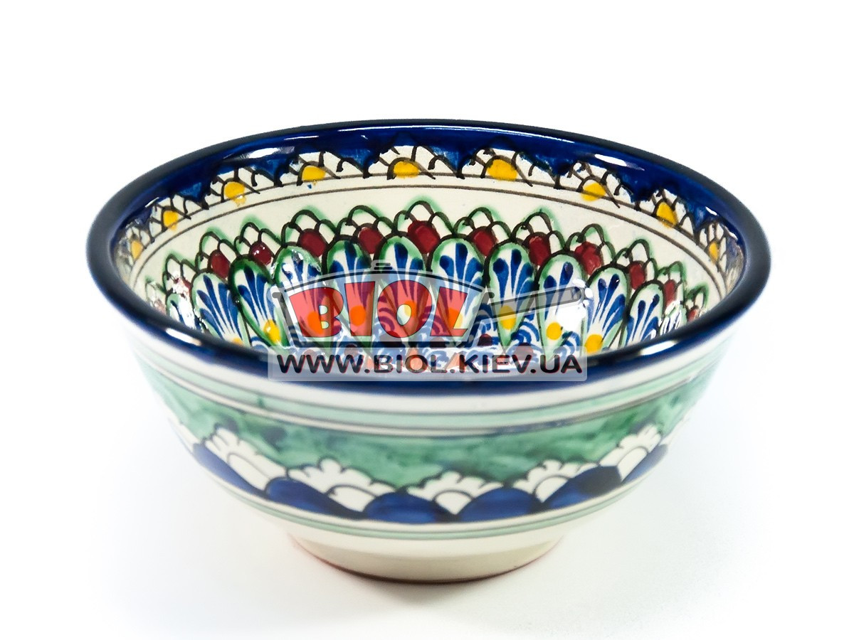 Миска вузбекська глибока 16х7,5 см 600 мл, ручний розпис (варіант 12), фото 1