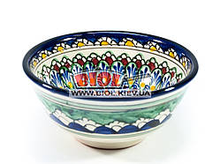 Миска вузбекська глибока 16х7,5 см 600 мл, ручний розпис (варіант 12)