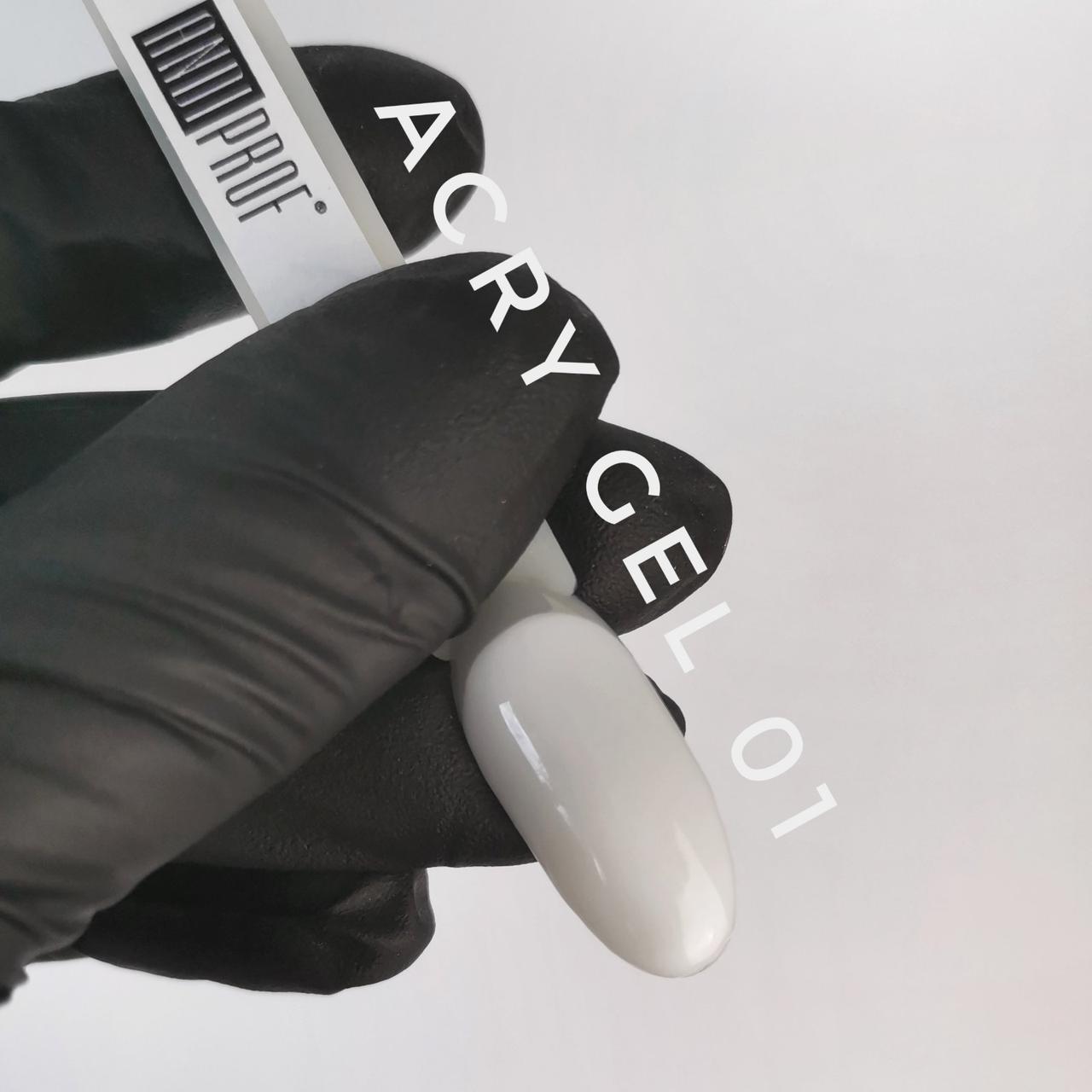 UV Акрил гель (акригель,полігель)  Acry gel для нарощування нігтів №01 milk Andi Prof 15ml