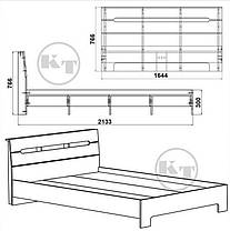 Ліжко Стиль-160 160X200 766х1644х2133мм Компаніт, фото 2