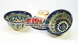 Набір 3 шт. піал вузбекських 230 мл 11х5,5 см, ручний розпис (варіант 1)