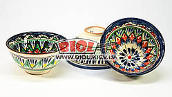 Набір 3 шт. піал вузбекських 230 мл 11х5,5 см, ручний розпис (варіант 2)