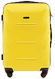 Валіза пластикова WINGS 147 середня жовта, фото 2
