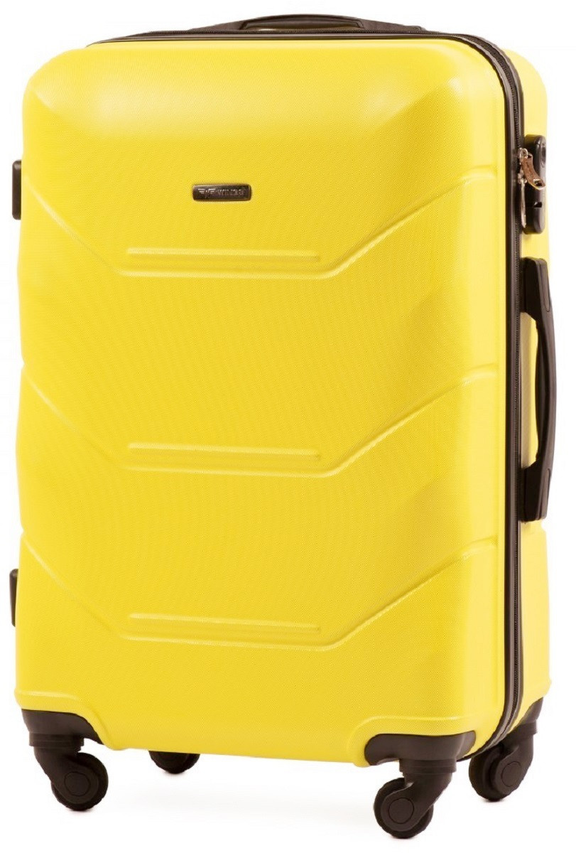 Валіза пластикова WINGS 147 середня жовта, фото 1