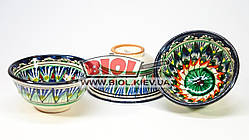 Набір 3 шт. піал вузбекських 230 мл 11х5,5 см, ручний розпис (варіант 9)