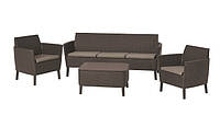 Комплект садовой мебели Keter Salemo 3 seater set, коричневый