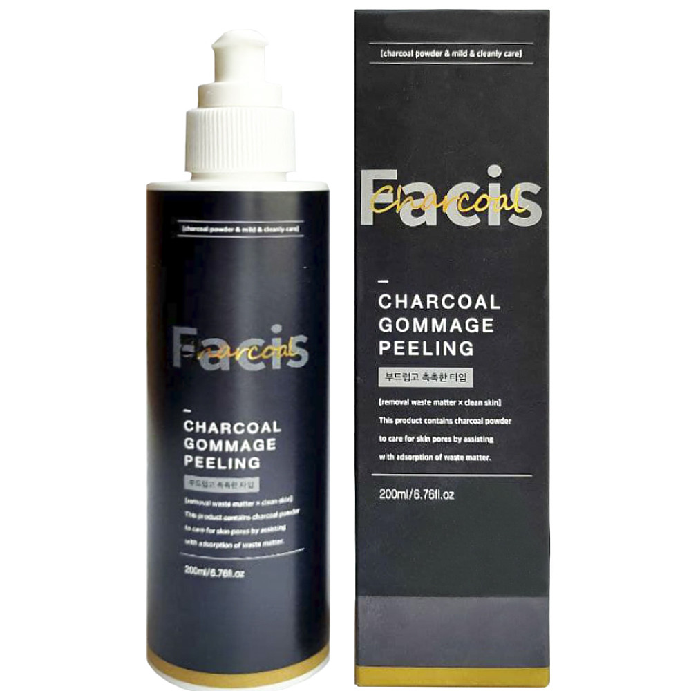 Гомаж-пілінг для обличчя з вугіллям Facial Charcoal Gommage Peeling 200 мл