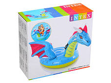 Дитячий надувний пліт для катання Intex 57563 «Дракон» (201 х 191 см), фото 4