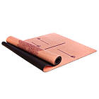 Коврик для йоги Замшевий каучуковий двошаровий двошаровий 3м Record FI-5662-60 (розмір 183x61x0.3см, персиковий), фото 2