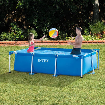 Каркасний басейн Intex 28271 Rectangular Frame 260×160×65 см - Прямокутний сімейний басейн із ПВХ, 2282 л, фото 1