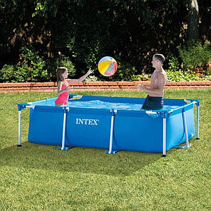 Каркасний басейн Intex 28270 Rectangular Frame 220×150×60 см - Прямокутний сімейний басейн із ПВХ, 1662 л