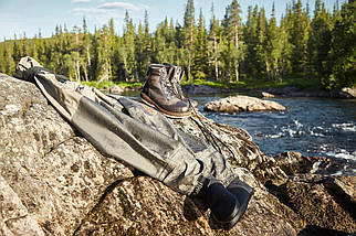 Вейдерси Norfin Flow, XL (56-58) | Забродний напівкомбінезон з неопреновими шкарпетками для ловлі риби у воді, фото 3