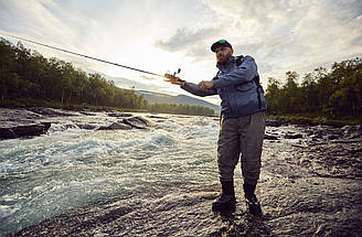 Вейдерси Norfin Flow, XL (56-58) | Забродний напівкомбінезон з неопреновими шкарпетками для ловлі риби у воді, фото 2