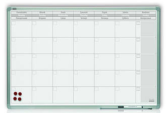 Настінна дошка 2х3 планер на місяць 60х90 см в алюмінієвій рамці. Магнітно-маркерна дошка планер на стіну