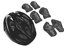 Комплект шлем и защита Sports Helmet размер S-M Черный 2-14 лет с регулировкой по объему (F18476/C34590)