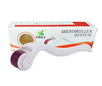 Мезоролер для шкіри Mesoroller system 540 голок (White 1.0 mm) ⁇ Роликовий масажер для обличчя, фото 2